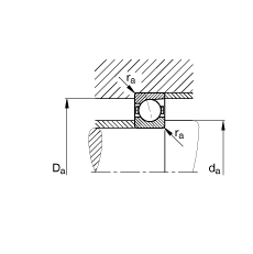 主轴轴承 B7021-C-T-P4S, 调节，成对安装，接触角 α = 15°，限制公差